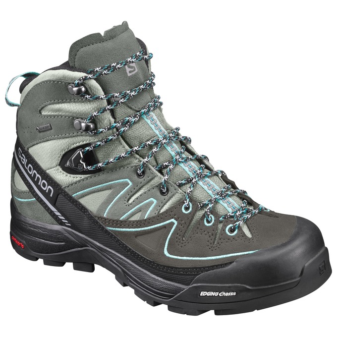 Salomon Israel X ALP MID LTR GTX® W - Mens Hiking Boots - Olive/Black (ZELN-86493)